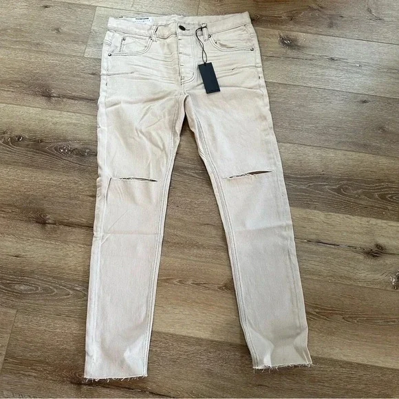 NWT Man x One Teaspoon Mr. Blues Light Stone Cut Off Button Fly Jeans Size 32L